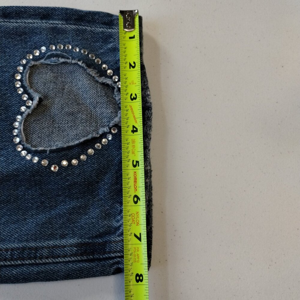 PTCL Laser Cut Heart Embellished Jeans Size 25 NWT - Picture 15 of 16